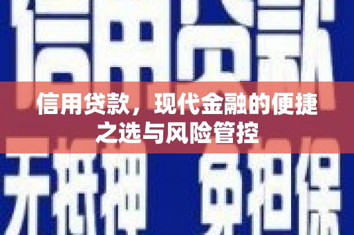 高要信用贷款，现代金融的便捷之选与风险管控