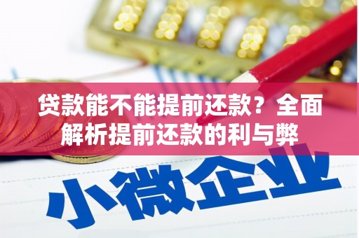 高要贷款能不能提前还款？全面解析提前还款的利与弊