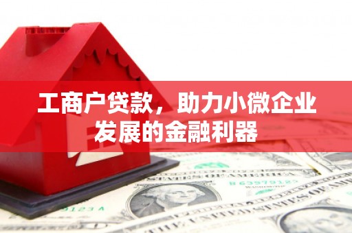 高要工商户贷款,助力小微企业发展的金融利器 高要工商户贷款,助力小微企业发展的金融利器