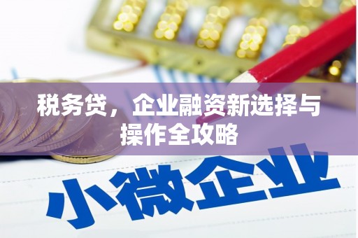 高要税务贷，企业融资新选择与操作全攻略