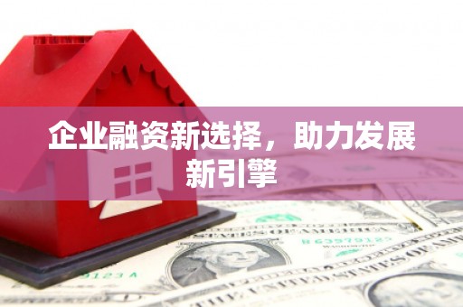 高要企业融资新选择，助力发展新引擎
