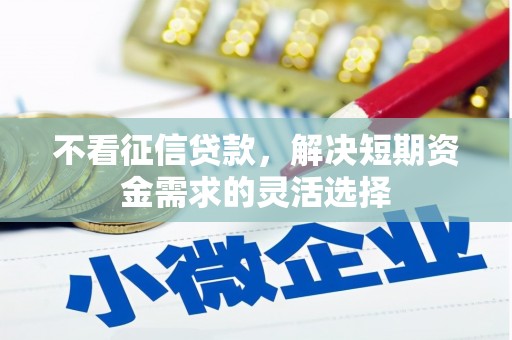 高要不看征信贷款，解决短期资金需求的灵活选择