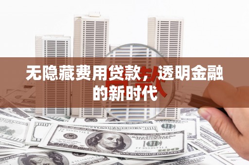 高要无隐藏费用贷款，透明金融的新时代