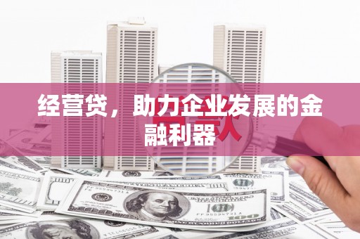 高要经营贷，助力企业发展的金融利器