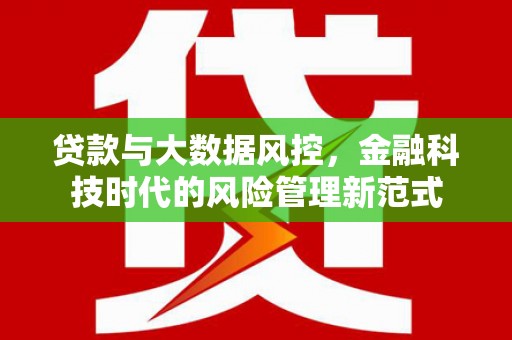 高要贷款与大数据风控，金融科技时代的风险管理新范式