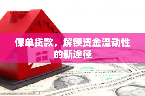 高要保单贷款，解锁资金流动性的新途径