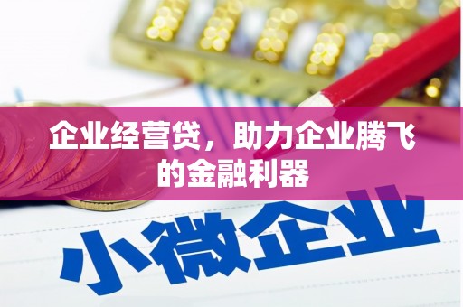 高要企业经营贷，助力企业腾飞的金融利器