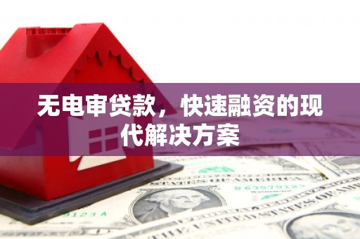 高要无电审贷款，快速融资的现代解决方案