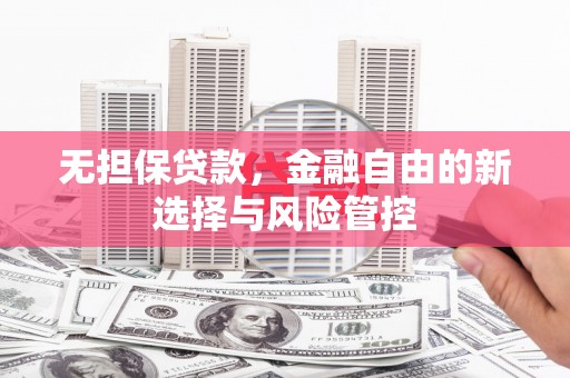 高要无担保贷款，金融自由的新选择与风险管控