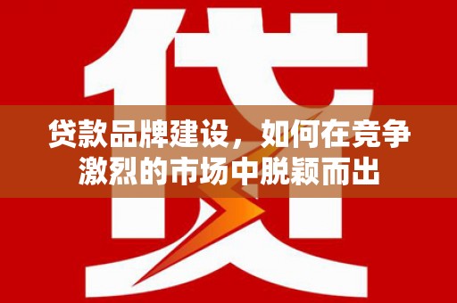 高要贷款品牌建设，如何在竞争激烈的市场中脱颖而出