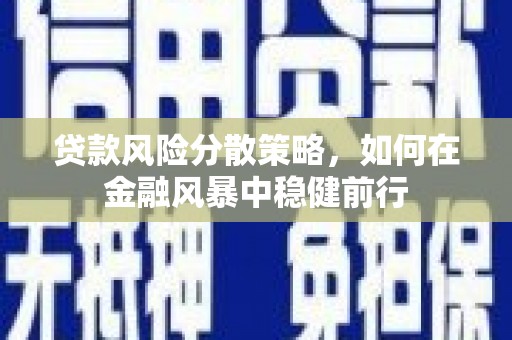 高要贷款风险分散策略，如何在金融风暴中稳健前行