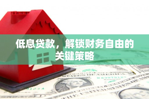 高要低息贷款，解锁财务自由的关键策略