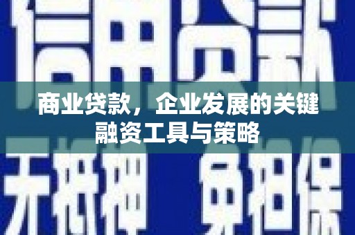 高要商业贷款，企业发展的关键融资工具与策略