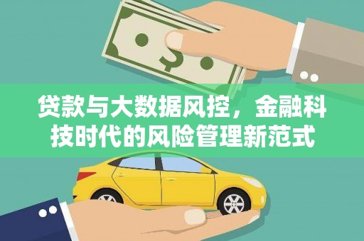 高要贷款与大数据风控，金融科技时代的风险管理新范式