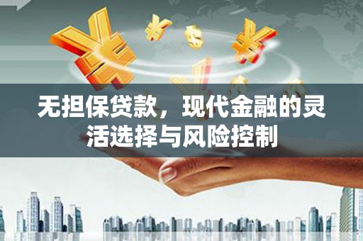 高要无担保贷款，现代金融的灵活选择与风险控制