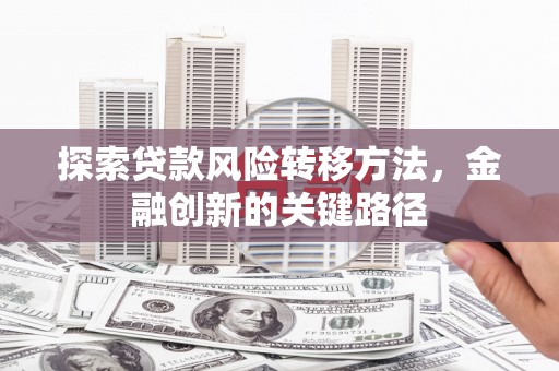 高要探索贷款风险转移方法，金融创新的关键路径