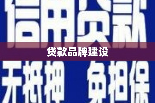 高要贷款品牌建设