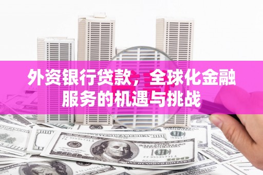 高要外资银行贷款，全球化金融服务的机遇与挑战