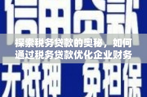 高要探索税务贷款的奥秘，如何通过税务贷款优化企业财务