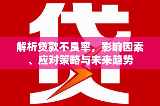 高要解析贷款不良率，影响因素、应对策略与未来趋势
