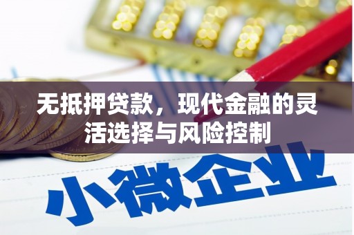 高要无抵押贷款，现代金融的灵活选择与风险控制