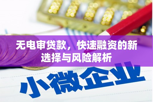 高要无电审贷款，快速融资的新选择与风险解析