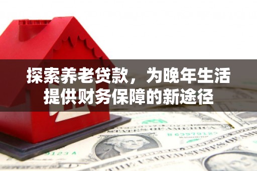 高要探索养老贷款，为晚年生活提供财务保障的新途径