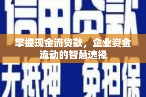 高要掌握现金流贷款，企业资金流动的智慧选择