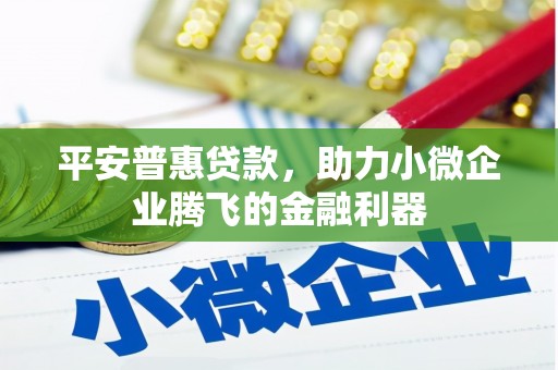 高要平安普惠贷款，助力小微企业腾飞的金融利器