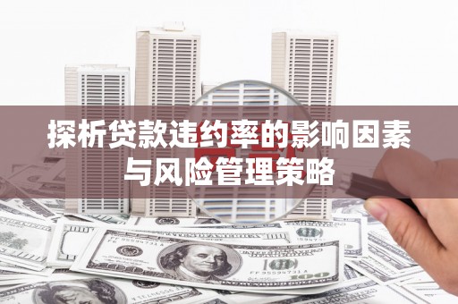 高要探析贷款违约率的影响因素与风险管理策略