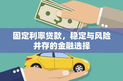 高要固定利率贷款，稳定与风险并存的金融选择