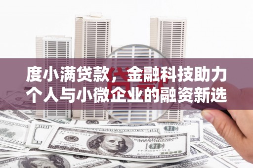 高要度小满贷款，金融科技助力个人与小微企业的融资新选择