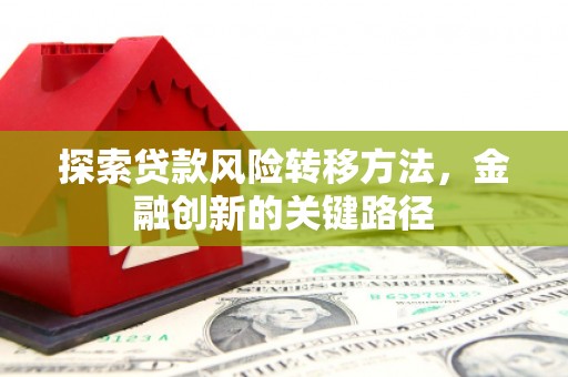 高要探索贷款风险转移方法，金融创新的关键路径