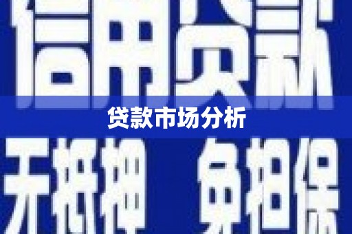 高要贷款市场分析