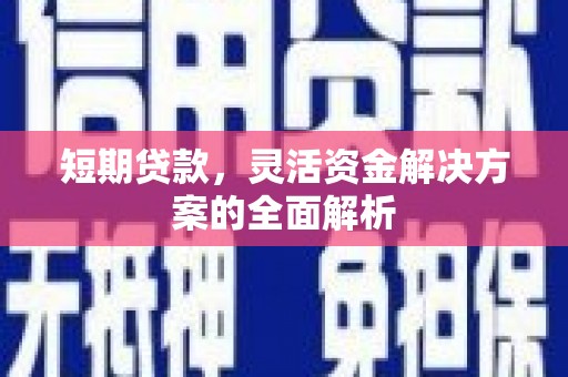 高要短期贷款，灵活资金解决方案的全面解析