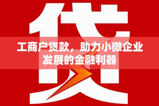 高要工商户贷款，助力小微企业发展的金融利器
