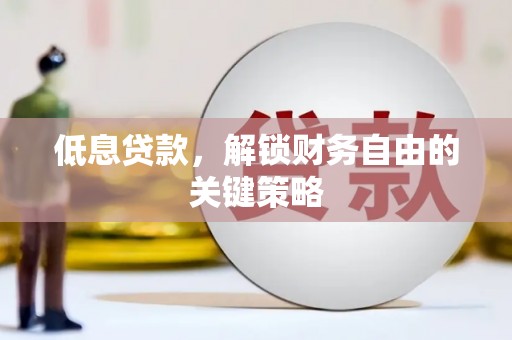 高要低息贷款，解锁财务自由的关键策略