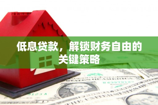 高要低息贷款，解锁财务自由的关键策略