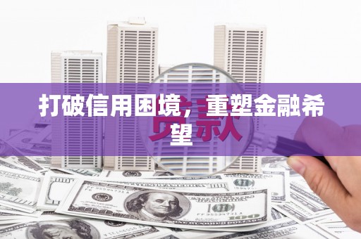 高要打破信用困境，重塑金融希望